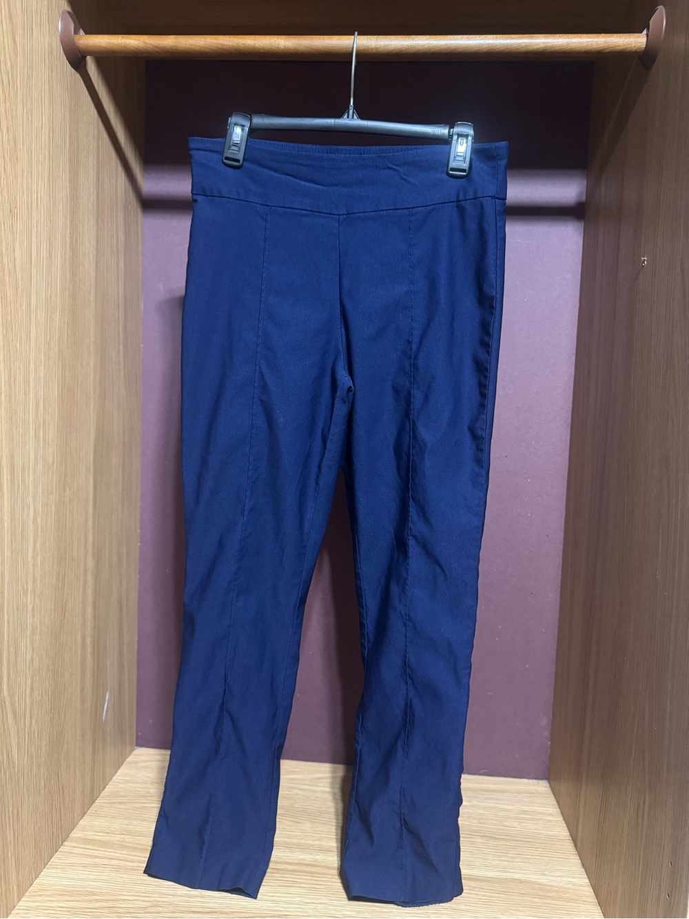 Crown & Ivy Women’s Navy Blue Pull On Pants Size 10 Straight Leg